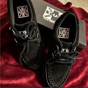 T.U.K Men's Black Suede Sneakers